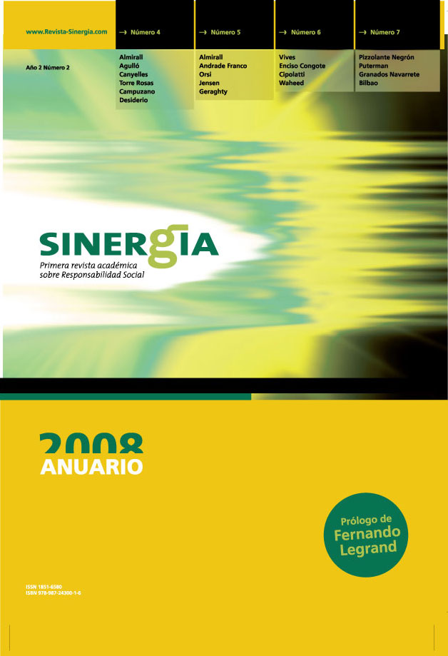 Anuario 2008 de la Revista Sinergia, Primera Revista Académica sobre Responsabilidad Social